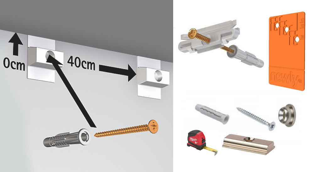 Di quante clip di montaggio ho bisogno per appendere i binari?